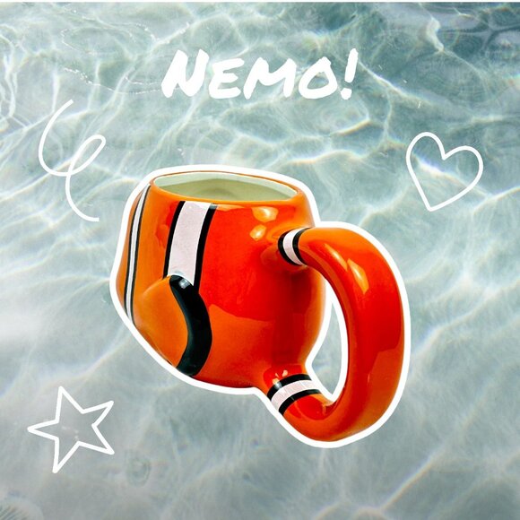 Zak Disney Pixar 3D Finding Nemo Coffee Mug Orange Clown Fish Sculptured - Picture 5 of 16